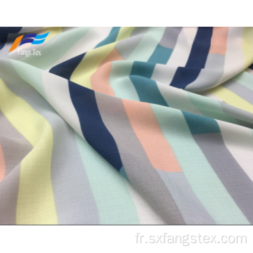 Tissu de robes de filles imprimé 100% polyester coloré